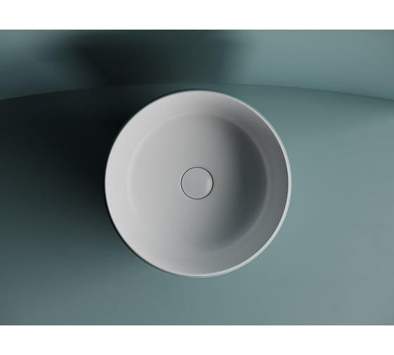 Раковина накладная круглая Ceramicanova 356x356x135, цвет белый матовый CN6073MW
