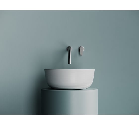 Раковина накладная круглая Ceramicanova 356x356x135, цвет белый матовый CN6073MW