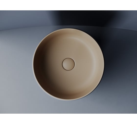 Раковина накладная круглая Ceramicanova 356x356x135, цвет капучино матовый CN6073MC
