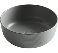 Раковина накладная круглая Ceramicanova 356x356x135, цвет антрацит матовый CN6073MH