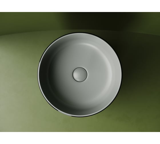 Раковина накладная круглая Ceramicanova 356x356x135, цвет антрацит матовый CN6073MH