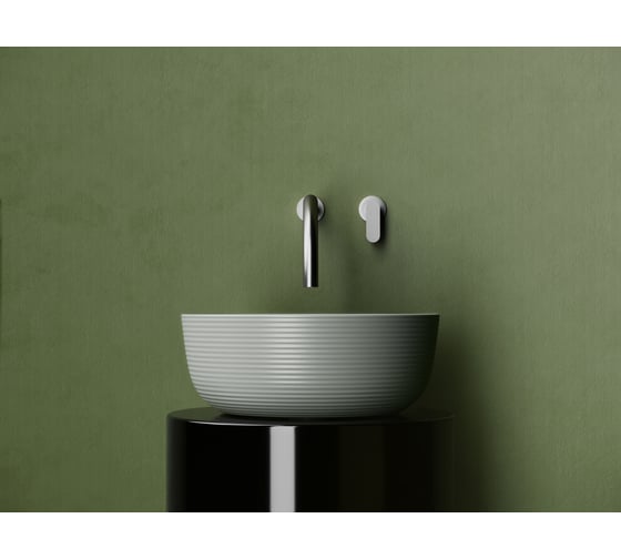 Раковина накладная круглая Ceramicanova 356x356x135, цвет антрацит матовый CN6073MH