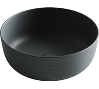 Раковина накладная круглая Ceramicanova 356x356x135, цвет темный антрацит матовый CN6073MDH