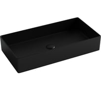 Раковина накладная прямоугольная Ceramicanova 701x361x130, цвет черный матовый CN6071MB