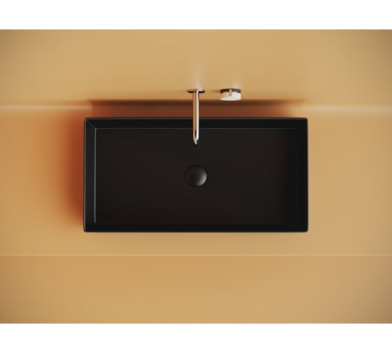 Раковина накладная прямоугольная Ceramicanova 701x361x130, цвет черный матовый CN6071MB