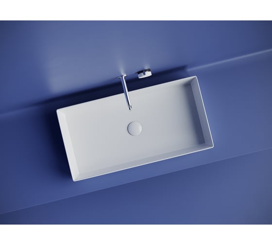 Раковина накладная прямоугольная Ceramicanova 701x361x130, цвет белый, арт. CN6071