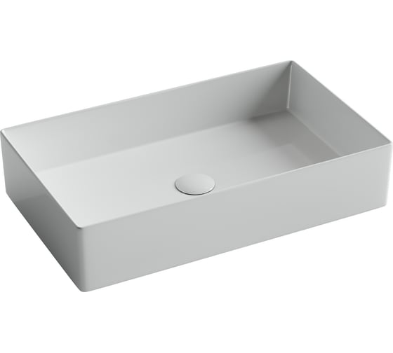 Раковина накладная прямоугольная Ceramicanova 601x361x130, цвет белый, арт. CN6070 1