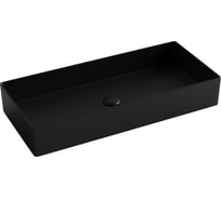 Раковина накладная прямоугольная Ceramicanova 801x361x130, цвет черный матовый CN6072MB