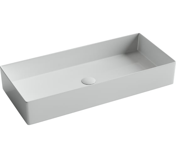 Раковина накладная прямоугольная Ceramicanova 801x361x130, цвет белый CN6072 1