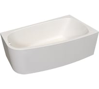 Акриловая ванна Радомир РОНА 148x80 (правое исполнение), рама-подставка, фронтально-торцевая панель, слив-перелив автомат с сеточкой (хром, с сифоном) 1-01-2-2-1-342К