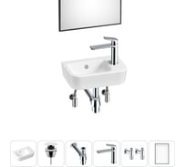 Мини-раковина для ванной комнаты или туалета Lavinia Boho One в наборе 6 в 1 20217346R