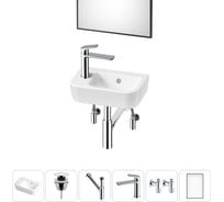 Мини-раковина для ванной комнаты или туалета Lavinia Boho One в наборе 6 в 1 20217337R