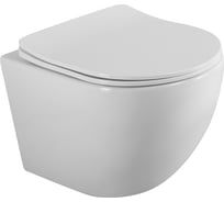 Унитаз подвесной безободковый с сиденьем BelBagno UNO 2.0 BB7306CHR/SC