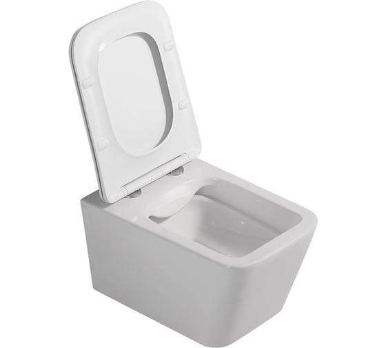 Комплект ABBER подвесной унитаз Rechteck AC1201 белый с инсталляцией AC0105 и кнопкой AC0120 хром AC1201-AC0105-AC0120