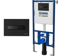 Инсталляция с кнопкой Nova 7323 Line черная 45017323