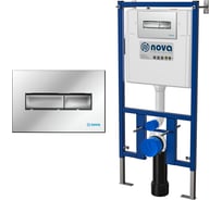 Инсталляция с кнопкой Nova 7322 Line хром глянец 45017322