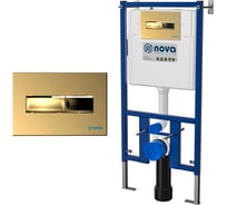 Инсталляция с кнопкой Nova 7325 Line золотая 45017325