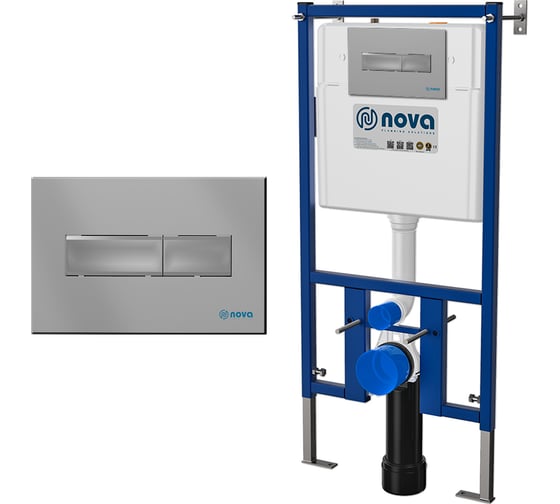 Инсталляция с кнопкой Nova 7321 Line серая матовая 45017321 1