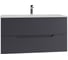 Тумба подвесная ORANGE Лайн с раковиной, графит Li-100Tug+RA 6