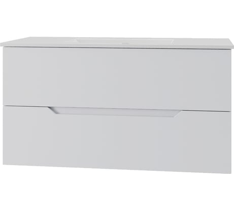 Подвесная тумба с раковиной Orange Line белая матовая Li-100Tuw+RA