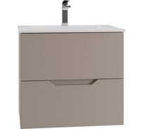 Подвесная тумба с раковиной Orange Line латте бежевый матовый Li-60Tul+RA