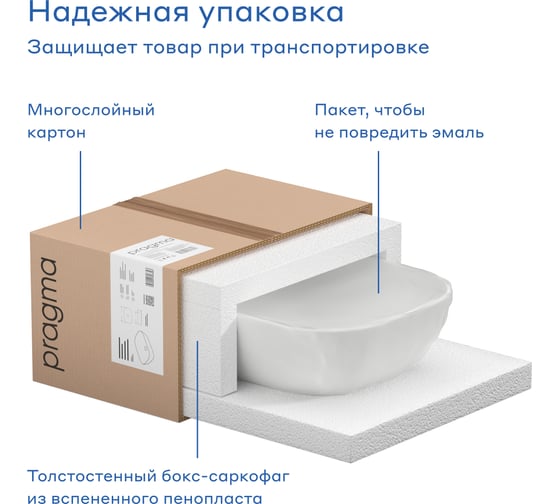 Раковина накладная Pragma Nanta, с отверстием под смеситель, белая глянцевая, NAN1.GWFL.024 901855.NAN1.GWFL.024-2