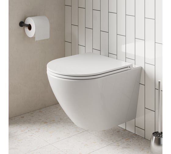 Унитаз подвесной Pragma Nanta, белый глянцевый, безободковый, NAN1.GWWR.020 901855.NAN1.GWWR.020-2
