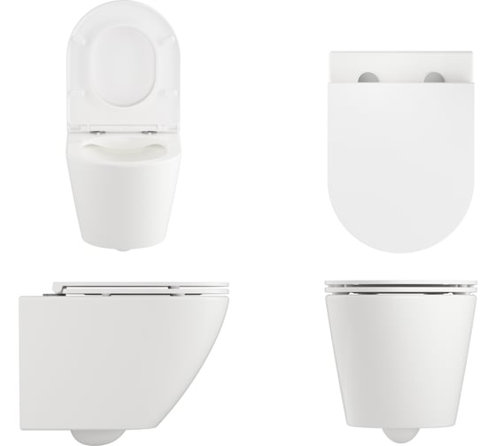 Унитаз подвесной Pragma Nanta, белый глянцевый, безободковый, NAN1.GWWR.020 901855.NAN1.GWWR.020-2