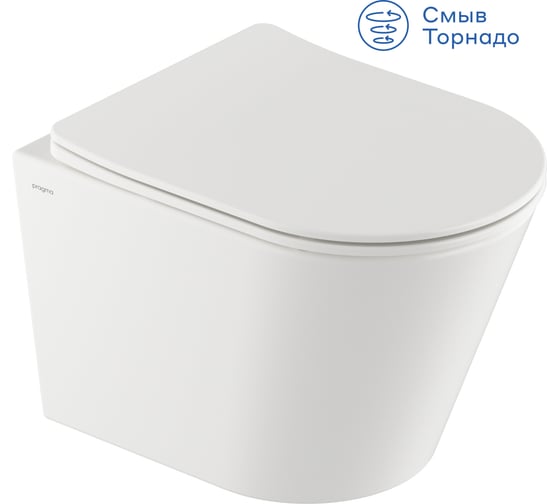 Унитаз подвесной Pragma Olako, белый глянцевый, смыв Торнадо, OLK1.GWWT.001 901855.OLK1.GWWT.001-2