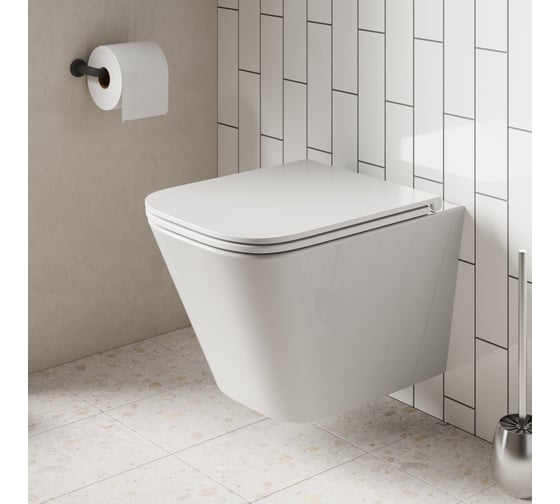 Унитаз подвесной Pragma Ryld, белый глянцевый, безободковый, RLD1.GWWR.021 901855.RLD1.GWWR.021-2