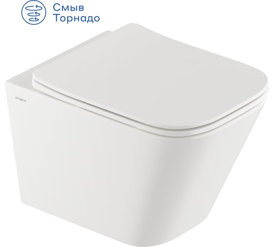 Унитаз подвесной Pragma Ryld, белый глянцевый, смыв Торнадо, RLD1.GWWT.003 901855.RLD1.GWWT.003-2 1