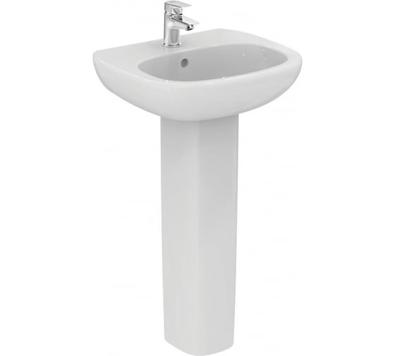 Умывальник Ideal Standard T009401 TESI 50 см для монтажа с колонной или полуколонной 00041497
