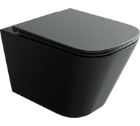 Подвесной унитаз Ceramicanova Union безободковый, смыв торнадо CN4009TMB