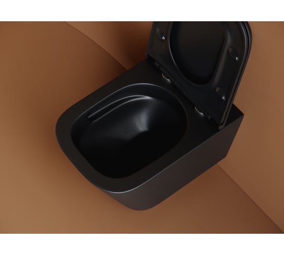 Подвесной унитаз Ceramicanova Union безободковый, смыв торнадо CN4009TMB
