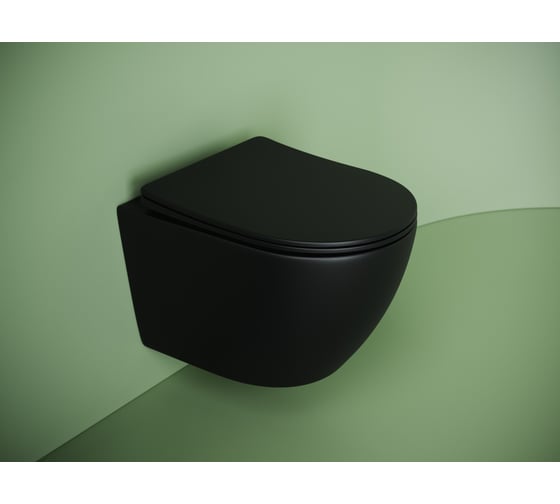 Подвесной унитаз Ceramicanova Uno смыв Торнадо 490x360x360 черный матовый CN11001TMB