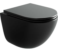 Подвесной унитаз Ceramicanova Vogue безободковый, смыв торнадо CN4008TMB