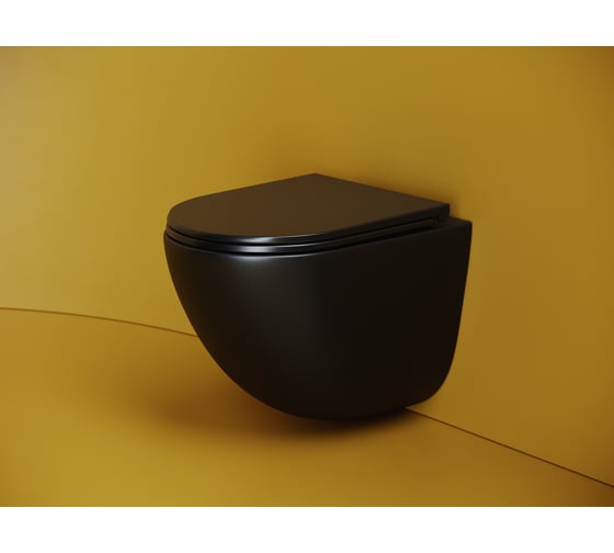 Подвесной унитаз Ceramicanova Vogue безободковый, смыв торнадо CN4008TMB