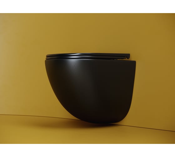 Подвесной унитаз Ceramicanova Vogue безободковый, смыв торнадо CN4008TMB