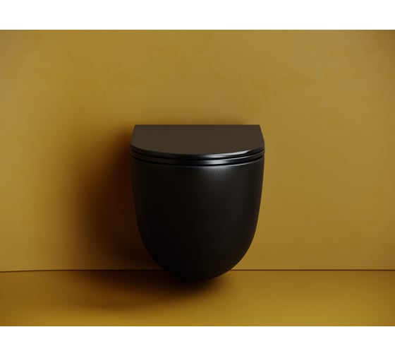 Подвесной унитаз Ceramicanova Vogue безободковый, смыв торнадо CN4008TMB