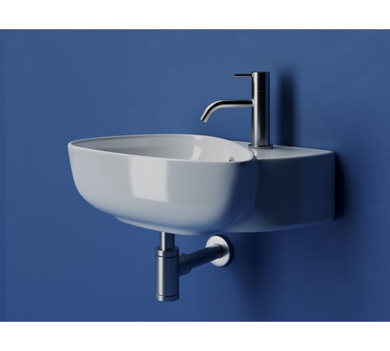 Раковина подвесная Ceramicanova с отверстием под смеситель, 495x350x155, цвет белый CN5049