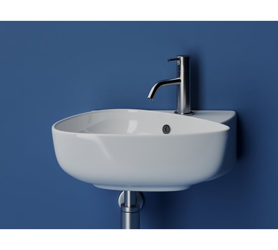 Раковина подвесная Ceramicanova с отверстием под смеситель, 495x350x155, цвет белый CN5049