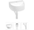 Мини-раковина для ванной комнаты или туалета Wellsee WC Area в наборе 3 в 1 20212116R 1