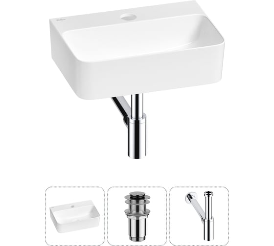 Мини-раковина для ванной комнаты или туалета Wellsee WC Area в наборе 3 в 1 20213598R 1