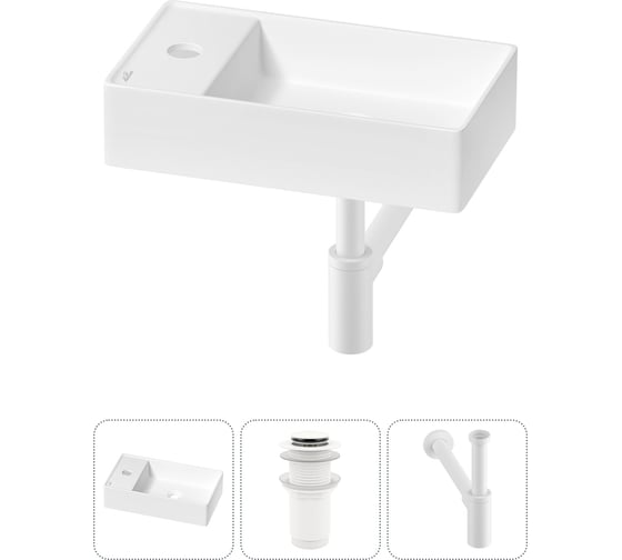 Мини-раковина для ванной комнаты или туалета Wellsee WC Area в наборе 3 в 1 20213817R 1