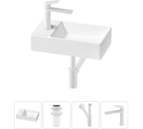 Мини-раковина для ванной комнаты или туалета Wellsee WC Area в наборе 4 в 1 20215568R