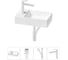 Мини-раковина для ванной комнаты или туалета Wellsee WC Area в наборе 4 в 1 20215568R 1