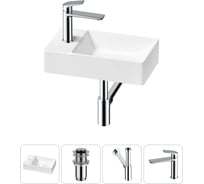 Мини-раковина для ванной комнаты или туалета Wellsee WC Area в наборе 4 в 1 20215565R