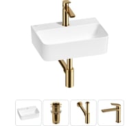 Мини-раковина для ванной комнаты или туалета Wellsee WC Area в наборе 4 в 1 20213604R