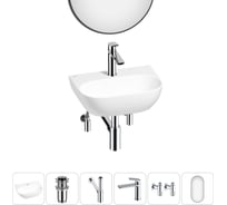 Мини-раковина для ванной комнаты или туалета Wellsee WC Area в наборе 6 в 1 20218159R