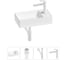 Мини-раковина для ванной комнаты или туалета Wellsee WC Area в наборе 4 в 1 20213637R 1